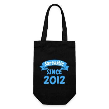 11 ans cadeau d’anniversaire sarcastique depuis 2012 - Sac à bouteille - noir - Devant