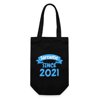 Cadeau d’anniversaire de 2 ans sarcastique depuis 2021 - Sac à bouteille - noir - Devant