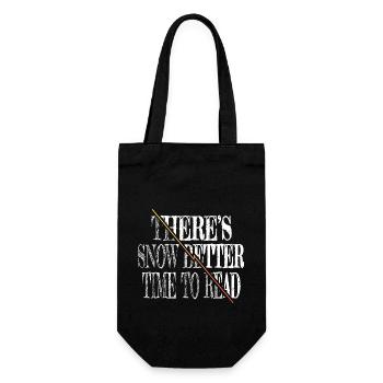 book reader lover book keeper gift funny - Gift Bag for Bottles - black - Front