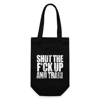 Shut The F ck Upand train - Gift Bag for Bottles - black - Front