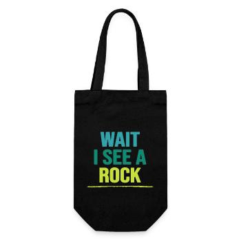 bouldern boulderfelsen freiklettern boulderroute - Geschenkbeutel für Flaschen - Schwarz - Vorne