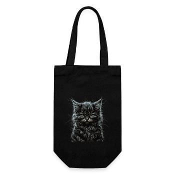 Maine Coon cat - Gift Bag for Bottles - black - Front