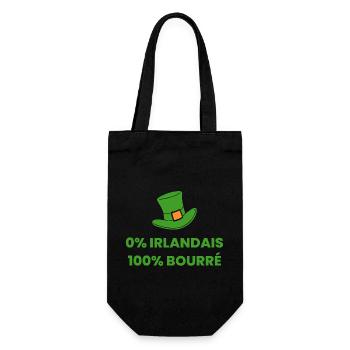 cadeau homme trèfle irlande pour la saint patrick - Sac à bouteille - noir - Devant