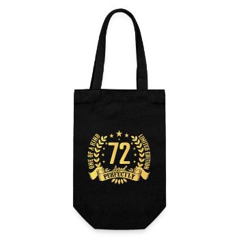 72 years birthday gift 72 years - Gift Bag for Bottles - black - Front