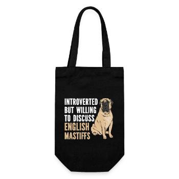 Mastiff Hund Old English Mastiff - Geschenkbeutel für Flaschen - Schwarz - Vorne