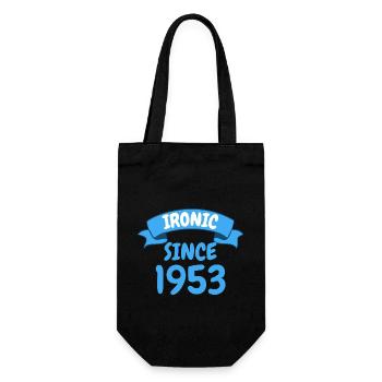 Ironisch seit 1953 Party Geschenk 70. Geburtstag - Geschenkbeutel für Flaschen - Schwarz - Vorne