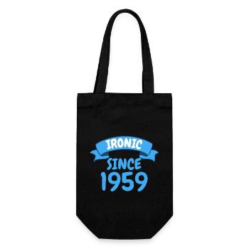Ironisch seit 1959 Party Geschenk 64. Geburtstag - Geschenkbeutel für Flaschen - Schwarz - Vorne
