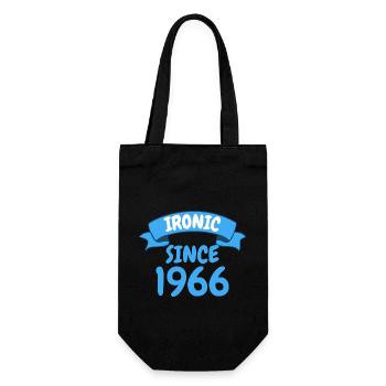 Ironisch seit 1966 Party Geschenk 57. Geburtstag - Geschenkbeutel für Flaschen - Schwarz - Vorne