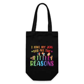 Kindergarten Elementary School Teacher - Gift Bag for Bottles - black - Front