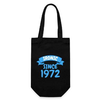 Ironisch seit 1972 Party Geschenk 51. Geburtstag - Geschenkbeutel für Flaschen - Schwarz - Vorne