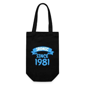 Ironique depuis 1981 Party Gift 42e anniversaire - Sac à bouteille - noir - Devant