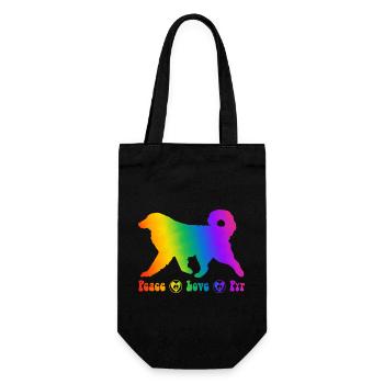 Pyrenäen-Sennenhund, vollständig anpassbar nach Wunsch - Geschenkbeutel für Flaschen - Schwarz - Vorne