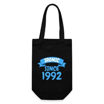 Ironisch seit 1992 Party Geschenk 31. Geburtstag - Geschenkbeutel für Flaschen - Schwarz - Vorne