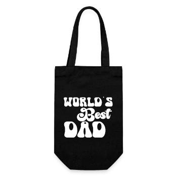 Gentlemen Best Papa in the World Father Father's Day suger - Gift Bag for Bottles - black - Front