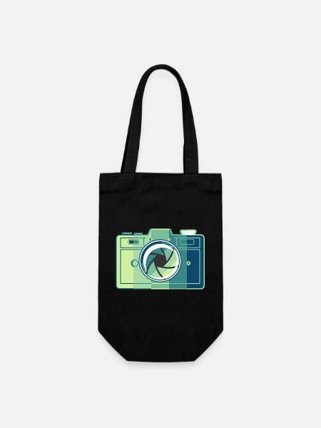 Caméra à film rétro - Sac à bouteille - noir