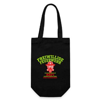Feuerwehr 112 Freiwillige Feuerwehr Ehrenamt - Geschenkbeutel für Flaschen - Schwarz - Vorne