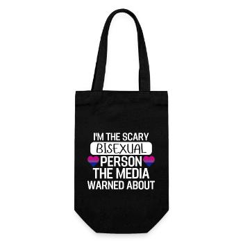 Bi Pride Month Bisexuell Herz Geschenk LGBTQ - Geschenkbeutel für Flaschen - Schwarz - Vorne