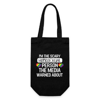 Regenbogen Herz Gay Pride Month Lustiges LGBT - Geschenkbeutel für Flaschen - Schwarz - Vorne