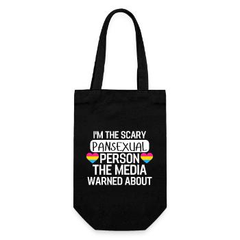 Pansexual Heart Gay Pride Gift Funny LGBT - Gift Bag for Bottles - black - Front