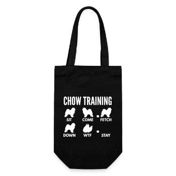 Chow Training Chow Chow Dog Tricks T Shirt - Gift Bag for Bottles - black - Front