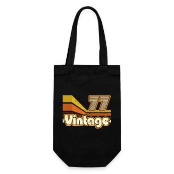 1977 Anniversaire né en 1977 Retro Vintage - Sac à bouteille - noir - Devant