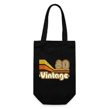 1980 Anniversaire né en 1980 Retro Vintage - Sac à bouteille - noir - Devant