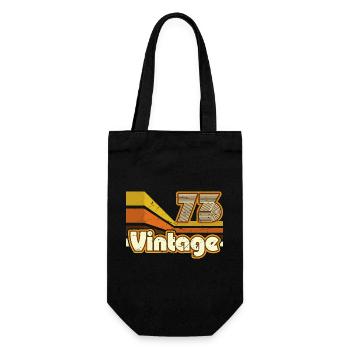 1973 Birthday born in 1973 Retro Vintage - Gift Bag for Bottles - black - Front