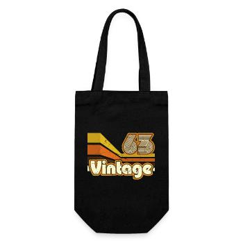 1963 Anniversaire né en 1963 Retro Vintage - Sac à bouteille - noir - Devant
