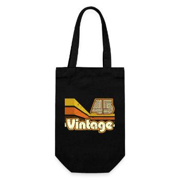 1945 Birthday born in 1945 Retro Vintage - Gift Bag for Bottles - black - Front