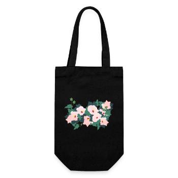 Minimalist flowers - Gift Bag for Bottles - black - Front