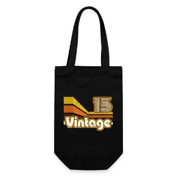 2013 Birthday born in 2013 Retro Vintage - Gift Bag for Bottles - black - Front