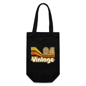 2004 Birthday born in 2004 Retro Vintage - Gift Bag for Bottles - black - Front