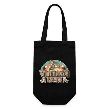Vintage 1936 Birthday Retro - Gift Bag for Bottles - black - Front