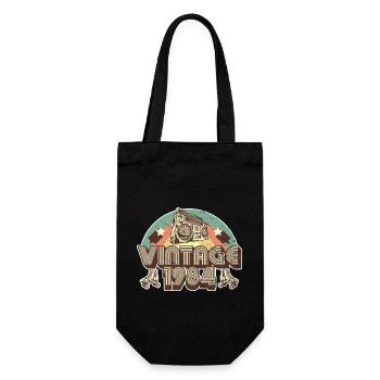 1984 Anniversaire né en 1984 Retro Vintage - Sac à bouteille - noir - Devant
