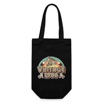 1986 Birthday born in 1986 Retro Vintage - Gift Bag for Bottles - black - Front