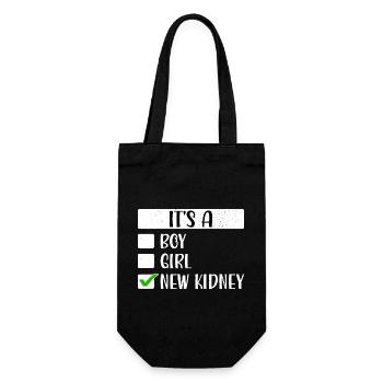 Kidney Transplantation Kidney Surgery Organ Donor - Gift Bag for Bottles - black - Front