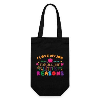 Cute Kindergarten Teacher School Teaching Teacher - Gift Bag for Bottles - black - Front