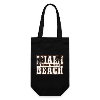 neon anime retro vintage cool pink nge - Gift Bag for Bottles - black - Front