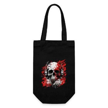 Zombie skull Disc Jockey - Geschenkbeutel für Flaschen - Schwarz - Vorne