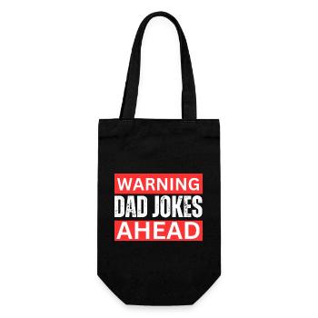Warning Dad Jokes Ahead - Gift Bag for Bottles - black - Front