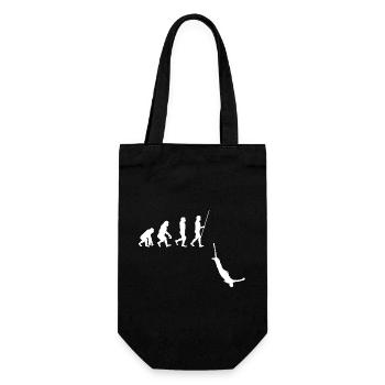 Bungee Jumping Evolution Sport Fun - Geschenkbeutel für Flaschen - Schwarz - Vorne