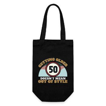 50 years of Getting older doesn't mean out of style - Gift Bag for Bottles - black - Front