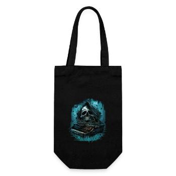 Horrorklavier - Geschenkbeutel für Flaschen - Schwarz - Vorne