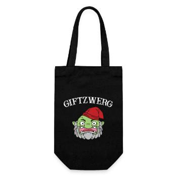 Lustiger Spruch Witzig Humor Geschenkidee - Geschenkbeutel für Flaschen - Schwarz - Vorne