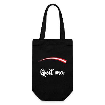 Lustiger Spruch Witzig Humor Geschenkidee - Geschenkbeutel für Flaschen - Schwarz - Vorne