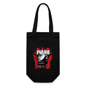 Piano - Geschenkbeutel für Flaschen - Schwarz - Vorne
