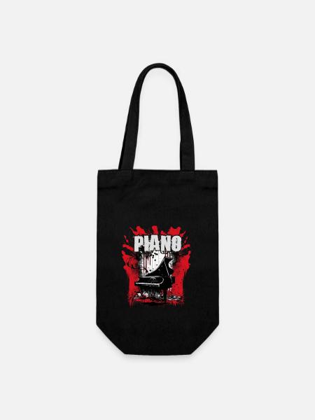 Piano - Geschenkbeutel für Flaschen - Schwarz