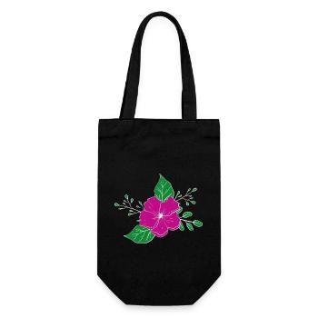 Florist Flower Plant Nature Gardener - Gift Bag for Bottles - black - Front