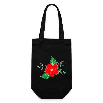 Florist Flower Plant Nature Gardener - Gift Bag for Bottles - black - Front