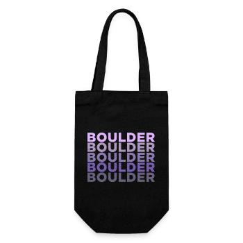 Bouldern Klettern Sportarten Turnhalle Wand - Geschenkbeutel für Flaschen - Schwarz - Vorne